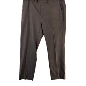 Michael Kors Dress Pants Men's 38x30 Straight Leg Brown Career Office Flat Front